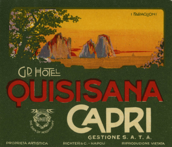 D20 Gd. Hotel Quisisana. Capri s.d. 